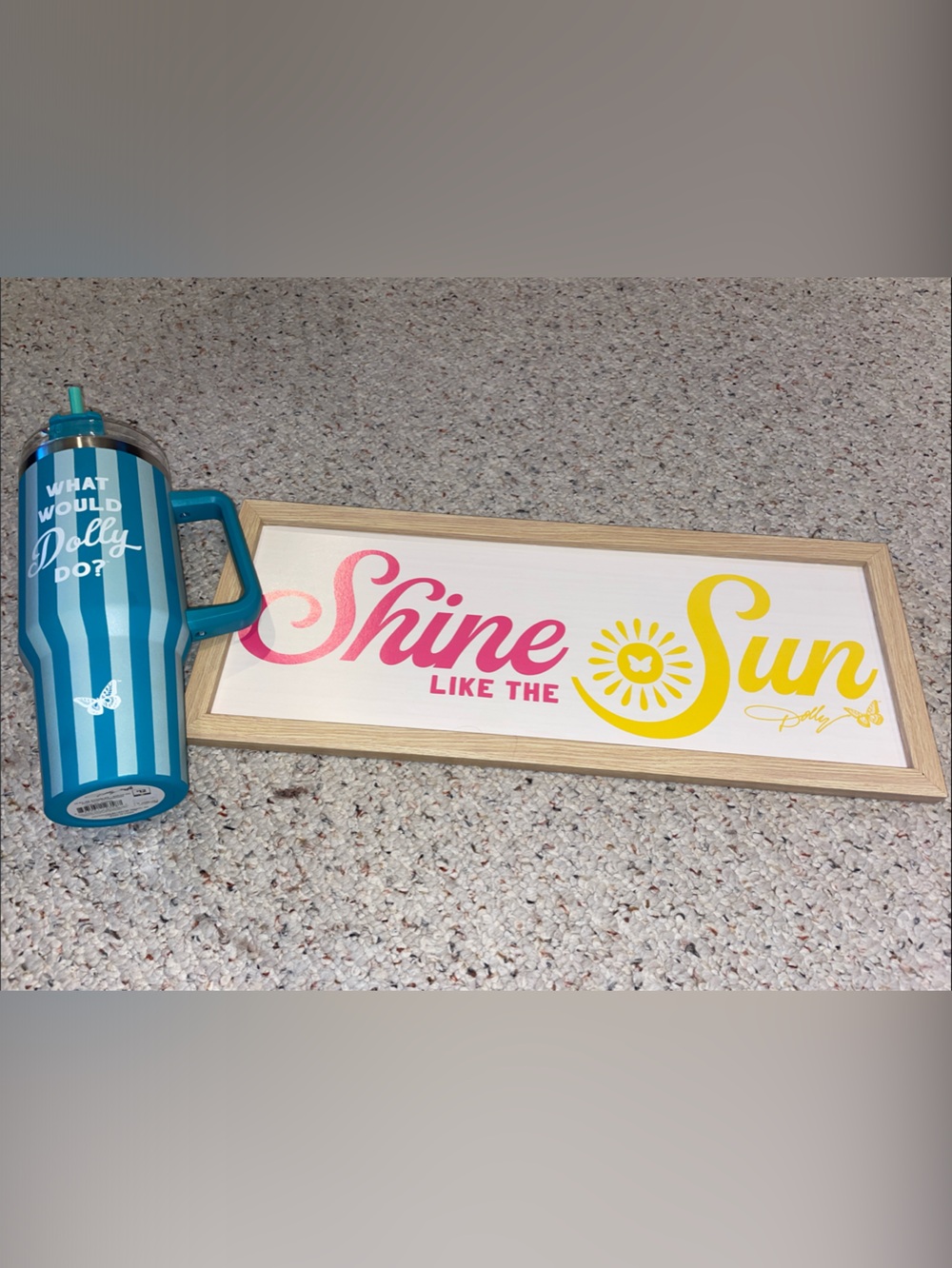 Dolly Parton Shine Like the Sun Wall Sign & Tumbler